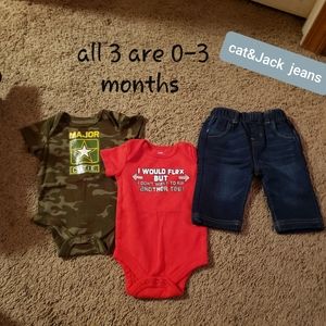 Boys 0-3m through 9m clothing/accessory bundle